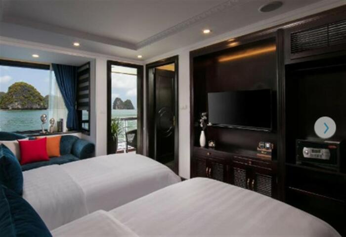 Du khách có thể lựa chọn giường đơn hoặc giường đôi cho phòng ngủ Suite Junior.