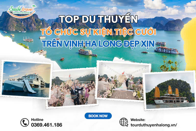 Top Du thuyền tổ chức cưới trên Vịnh Hạ Long đẹp xịn