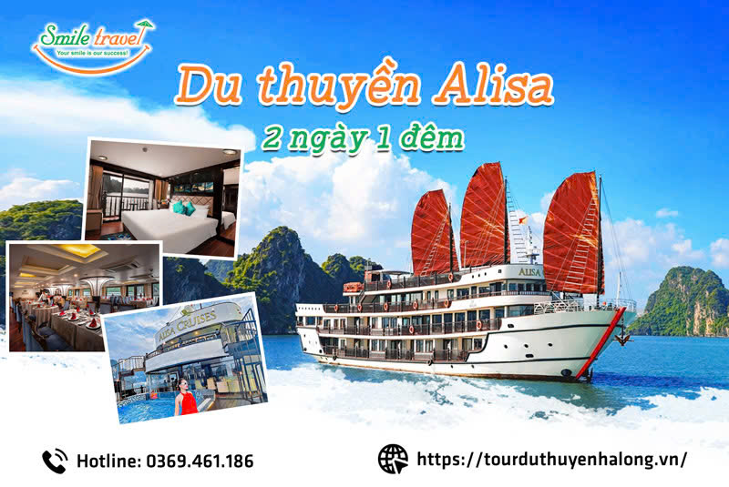Tour du thuyền Alisa 2 ngày 1 đêm sale hot 20%