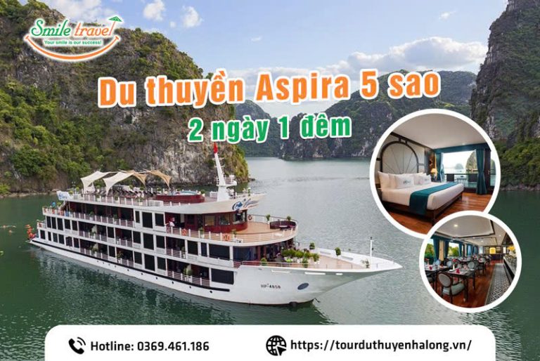 Tour du thuyền Aspira 2 ngày 1 đêm giảm 15%