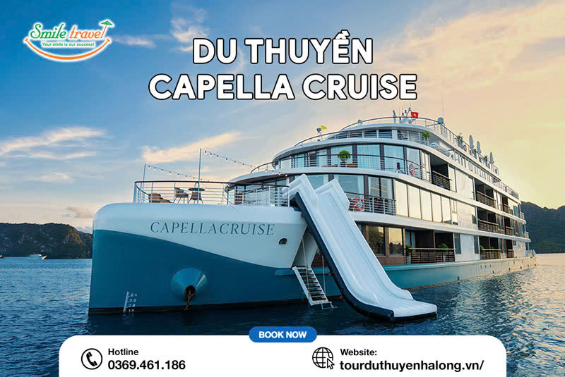 Du thuyền Capella 5 sao có cầu phao trượt siêu độc đáo