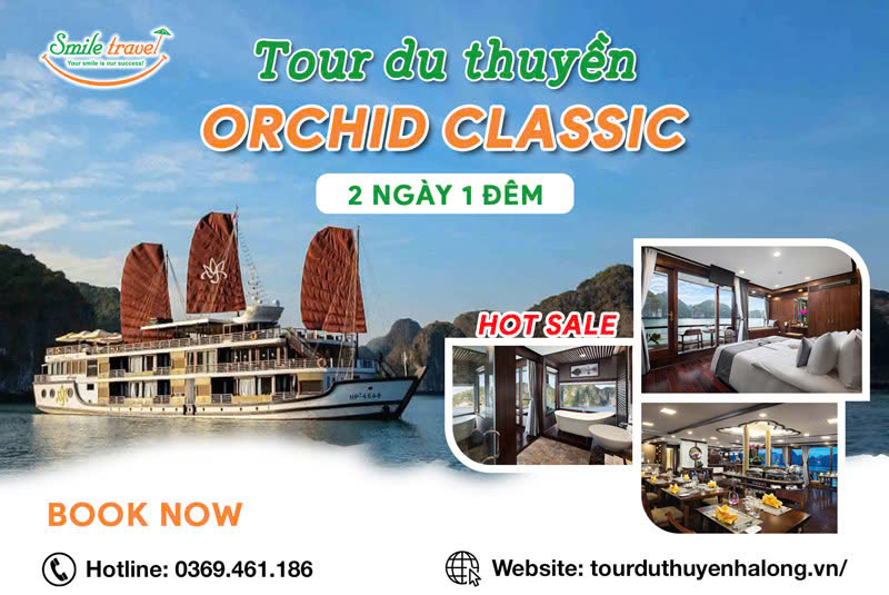 Tour du thuyền Orchid Classic 2 ngày 1 đêm siêu hấp dẫn