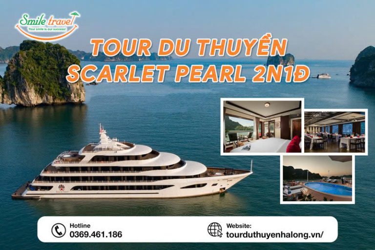 Tour du thuyền Scarlet Pearl 2 ngày 1 đêm khám phá Lan Hạ