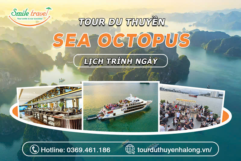 Tour du thuyền Sea Octopus trong ngày lịch trình 7 tiếng