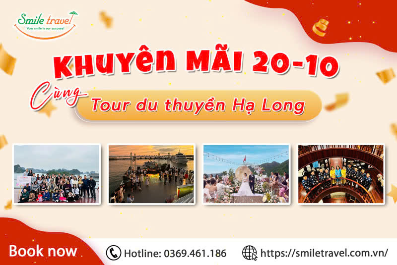 Tour Du Thuyền Hạ Long Ưu Đãi Sốc Mừng 20/10: Tôn Vinh Phái Đẹp Việt!