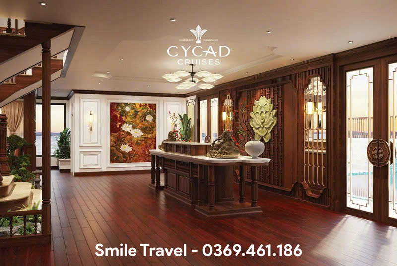 Sảnh lễ tân rộng rãi không gian sang trọng